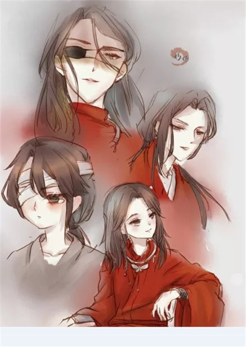 《天官赐福》古风壁纸:戴眼罩的花城,笑起来还是一样的俊美无双