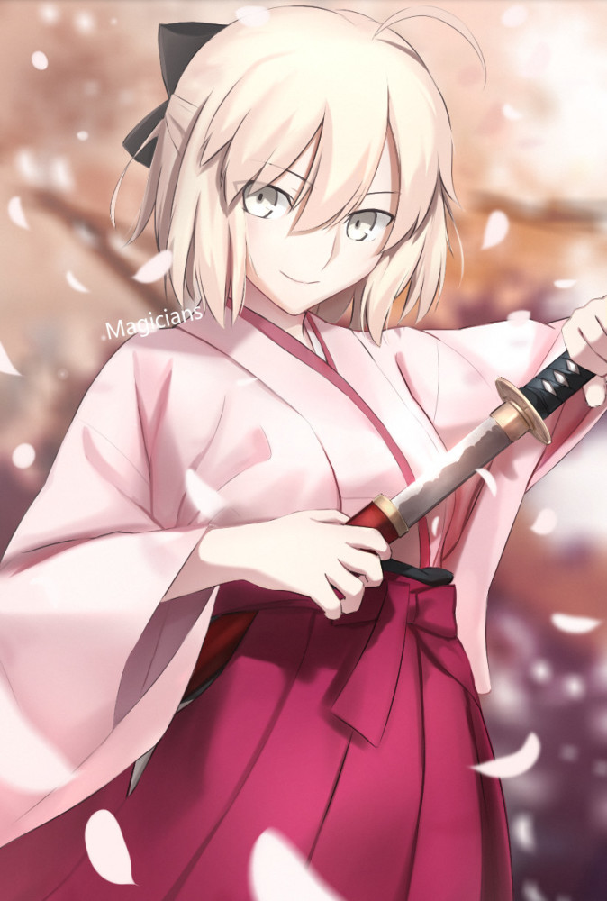 动漫二次元——高清美图壁纸:和风武士少女,粉嫩甜美超迷人!