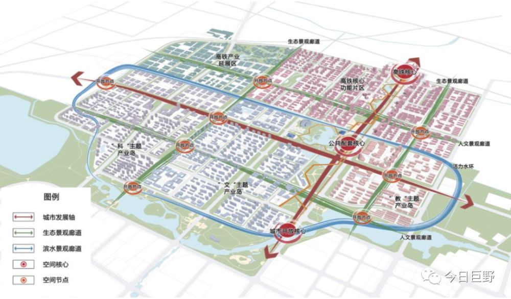 高铁新区空间结构规划图