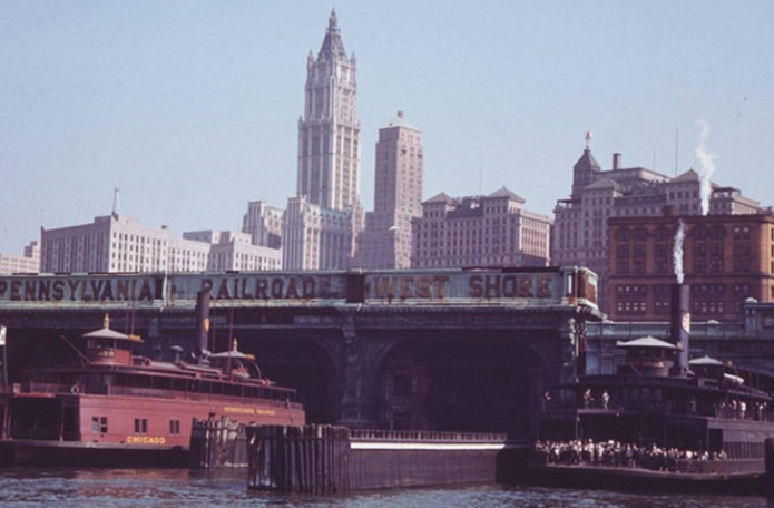 100多年前的美国纽约老照片:到处都是高楼大厦