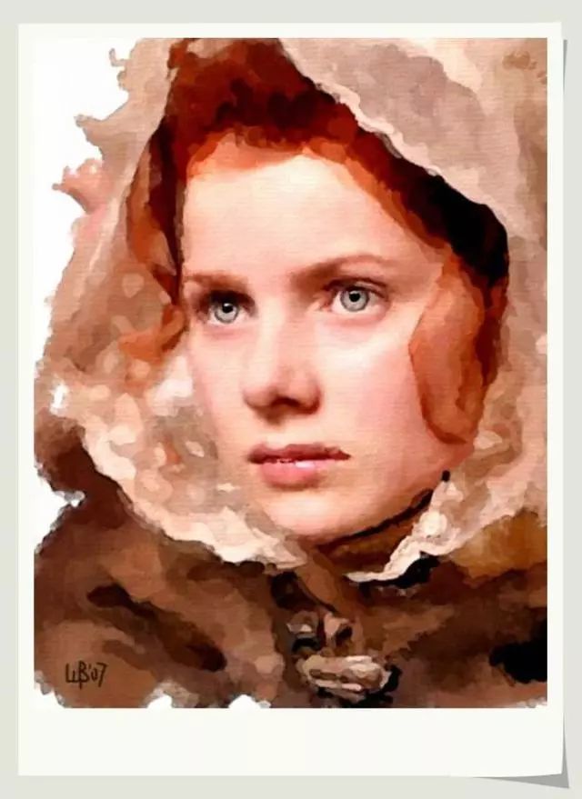 俄罗斯画家维塔利舒金的水彩人物肖像画