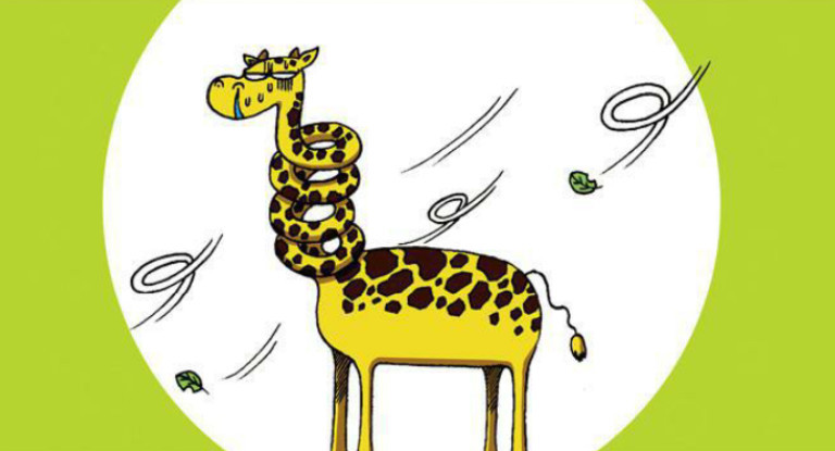 农场趣事:长颈鹿觉得自己要能屈能伸,真的就能屈能伸