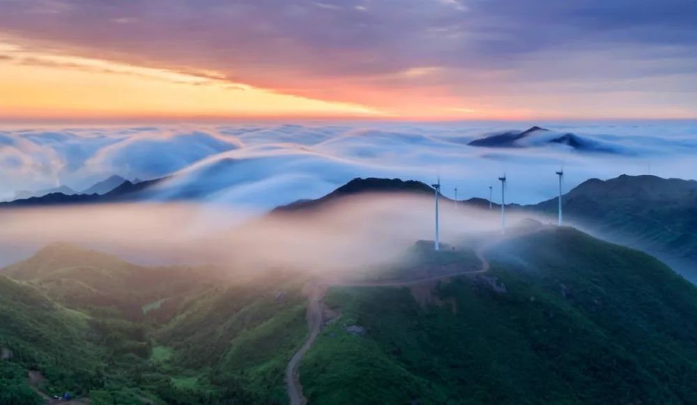 吸氧静心 纵情山水 ▲香榧森林公园南园 东白山巅 日出,云海,雾凇 洞