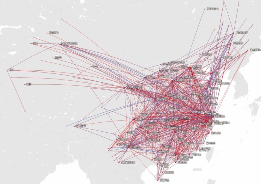 南航航线覆盖图
