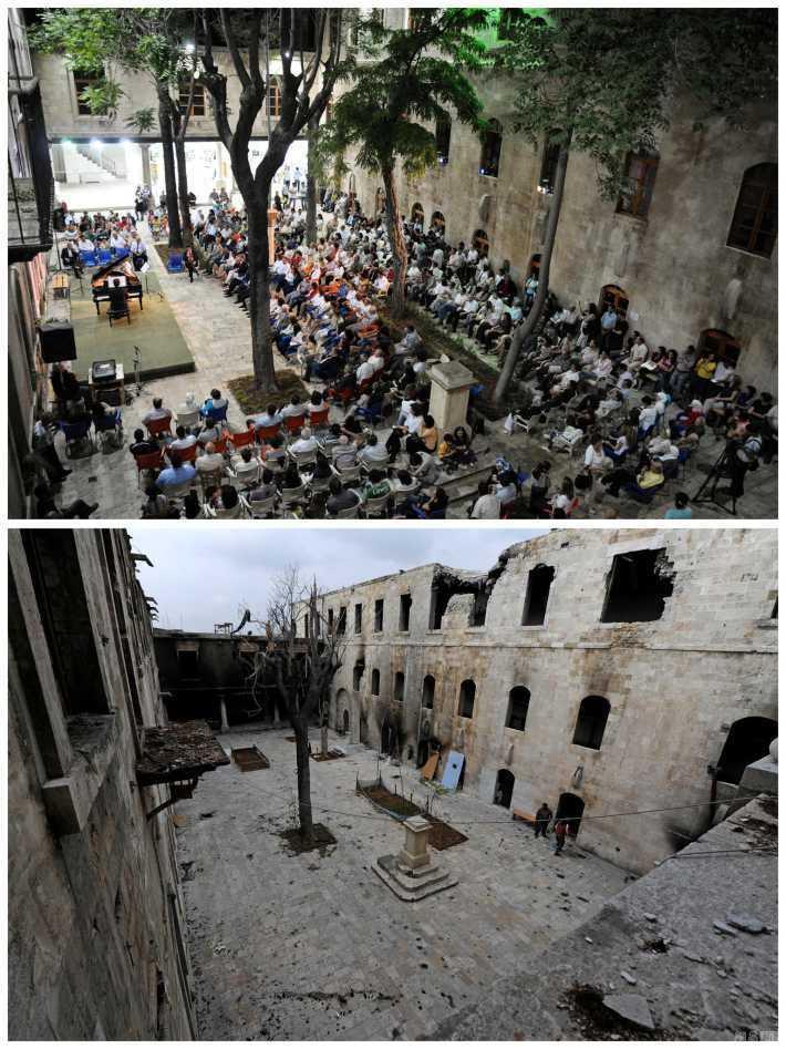 叙利亚旧城今昔对比 战争带来累累伤痕