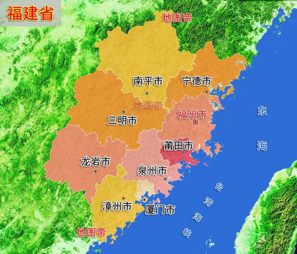 闽国,福建,五代十国,吴越国,南唐,江西