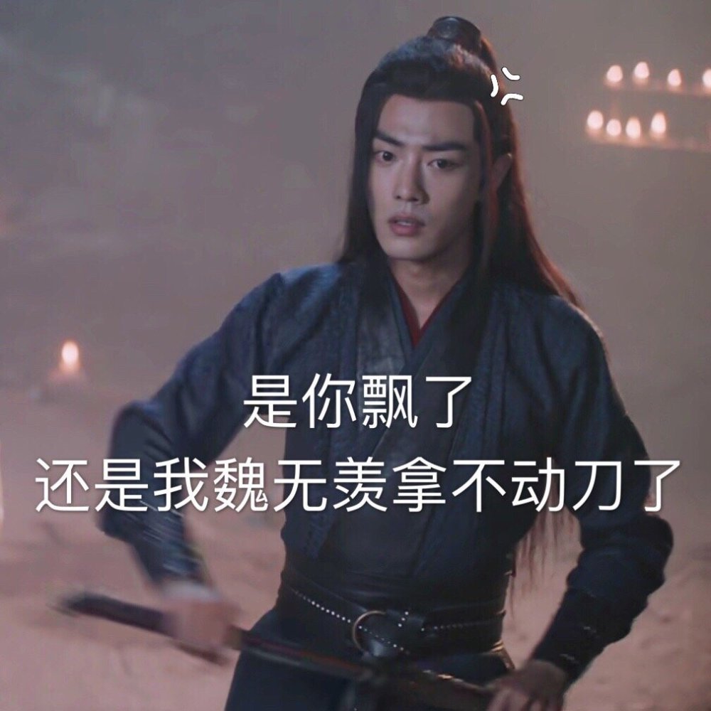 《陈情令》搞笑表情包:图5魏无羡对自己的"美貌"很有信心!