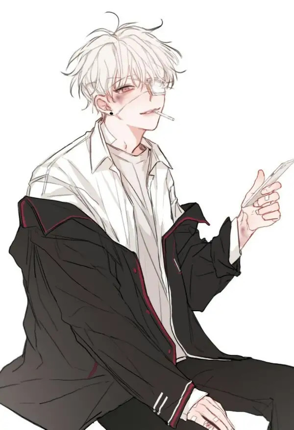 动漫男生抽烟头像l戒掉烟和酒,来弥补残缺的画面
