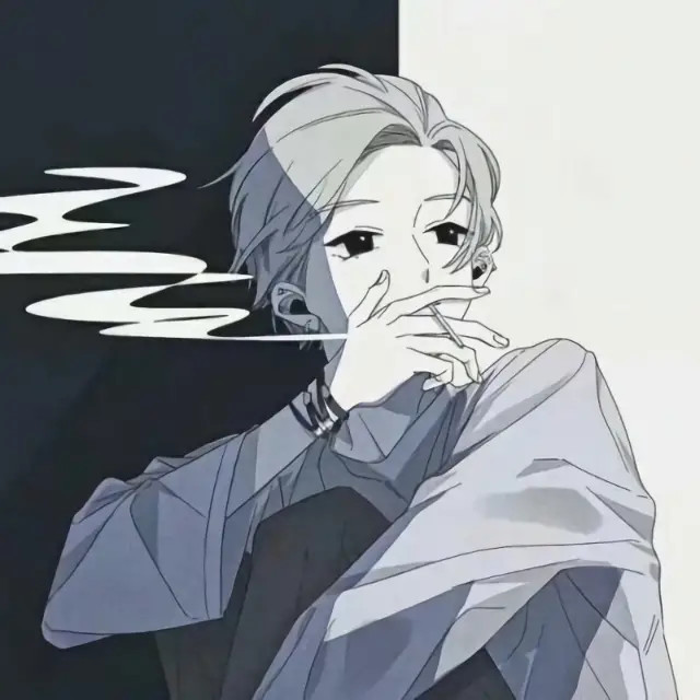 动漫男生抽烟头像l戒掉烟和酒,来弥补残缺的画面