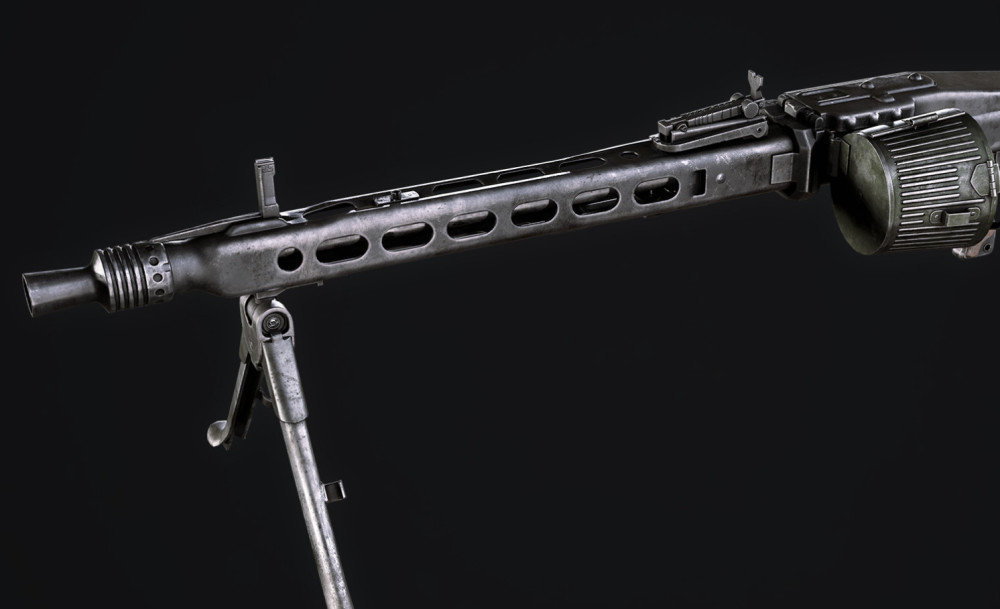 粗制滥造的铁管枪,却成为盟军的噩梦,二战纳粹mg42机枪