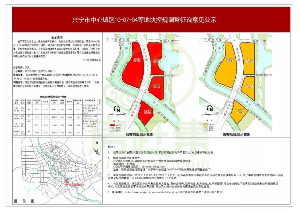 兴宁大道西侧,和山河与宁江河交汇处 拟定调整内容:结合我市城市扩容