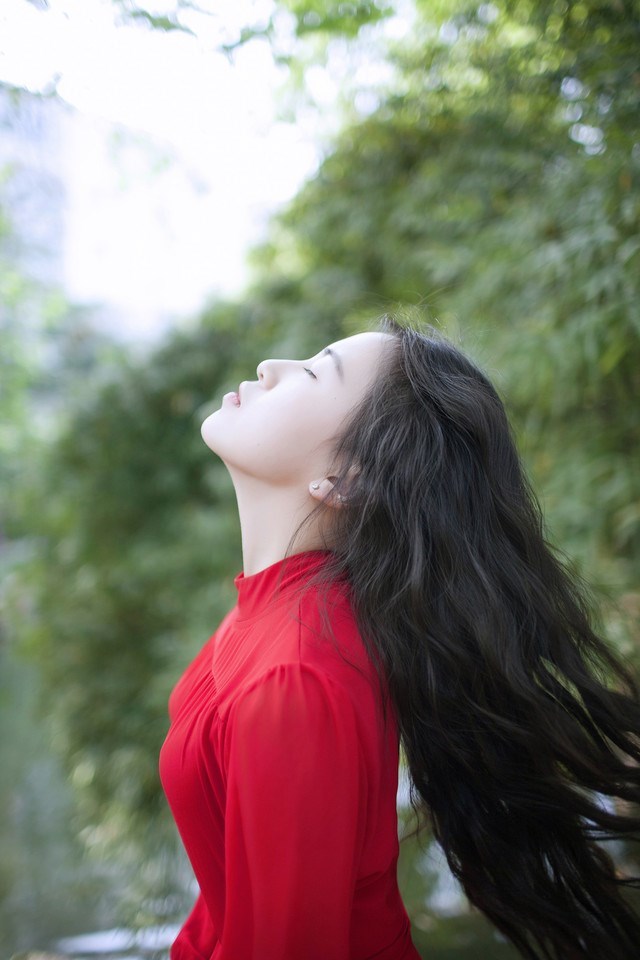 大学校花森系唯美写真,气质真不是盖的