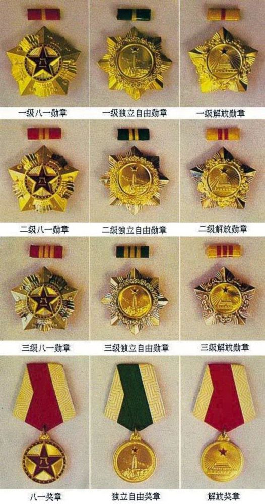功勋和荣誉:新中国成立七十年我军的勋章,奖章