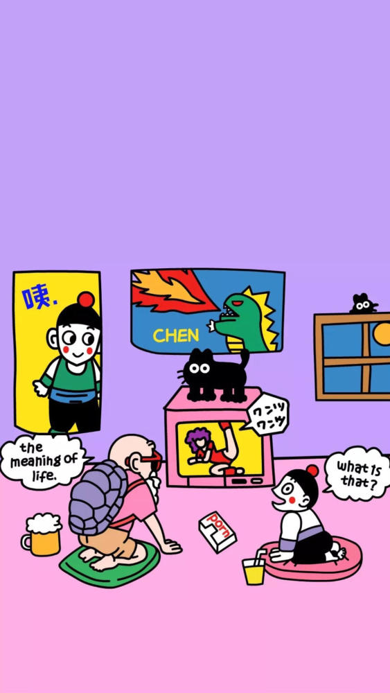 精选潮流炫酷卡图插画图片手机壁纸