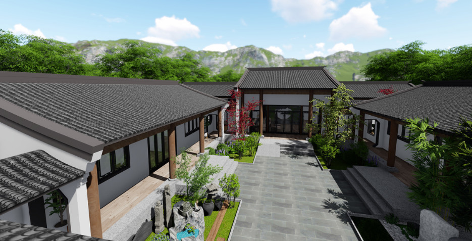 四合院,农村别墅施工图,农村自建房,仿古建筑,老北京四合院