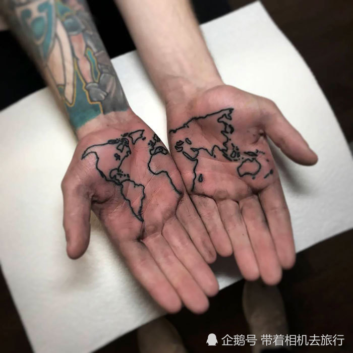 你见过在手掌里纹身的吗?有趣又个性