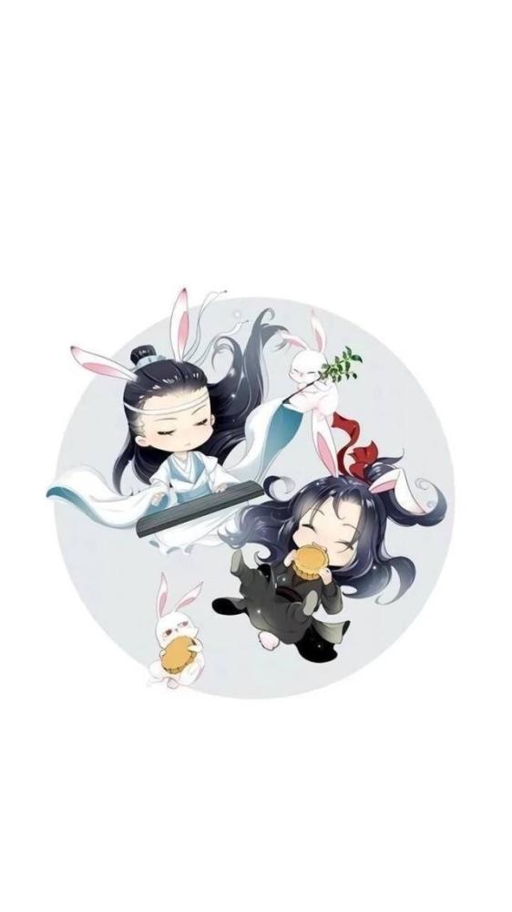 魔道祖师q版壁纸:忘羡萌翻了,天子笑蓝忘机一样不能少