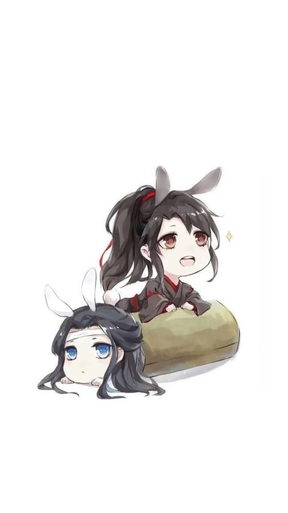 魔道祖师q版壁纸:忘羡萌翻了,天子笑蓝忘机一样不能少