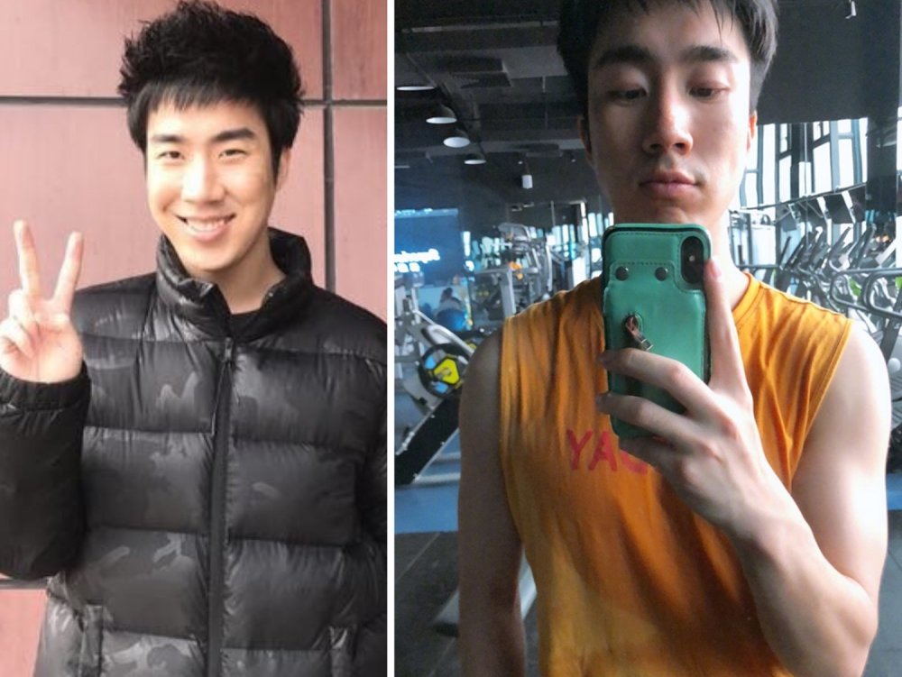 骚男健身后化身肌肉猛男,前后对比照曝光,完全看不出是同个人