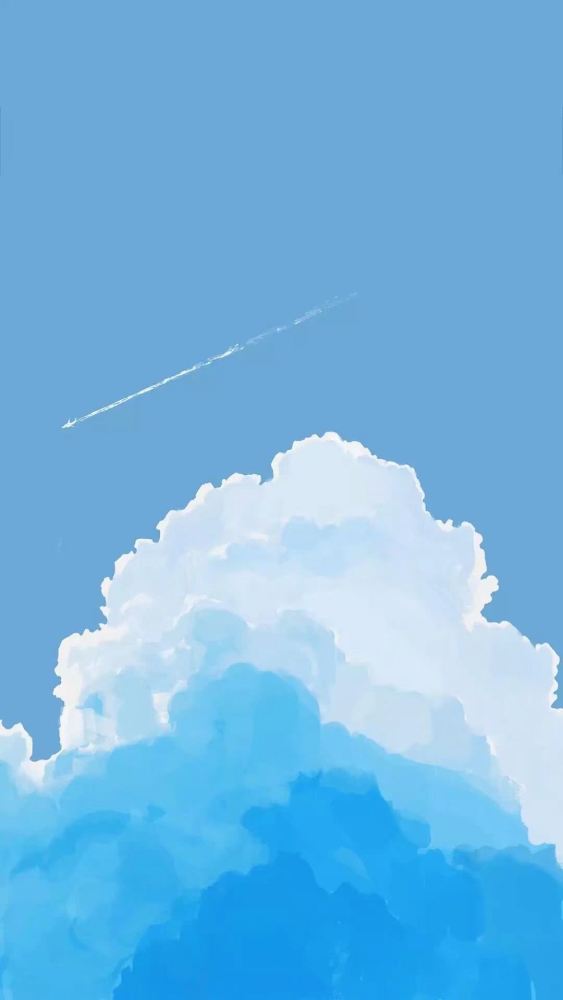"动漫里的天空"壁纸:有些烦恼,丢掉了,才有云淡风轻的
