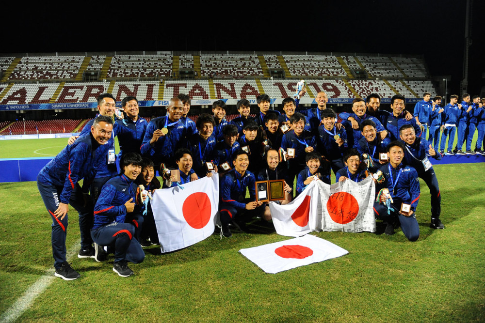 世界大学生运动会-日本男足4-1巴西成功卫冕 上田绮世