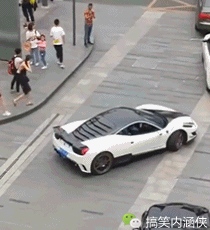 搞笑gif趣图 鸡大姐不好意思停电了,借你的蒲扇用一下