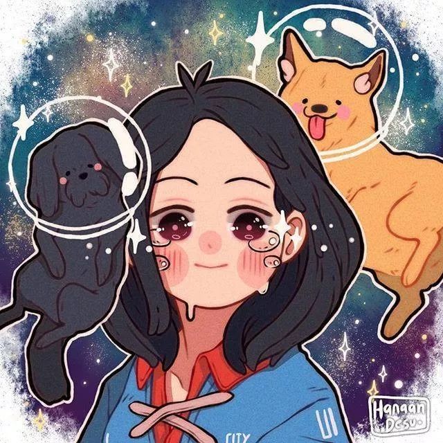 适合做头像的美少女 日本插画师hanaan