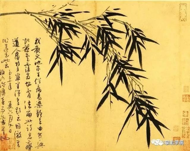 元 吴镇画竹