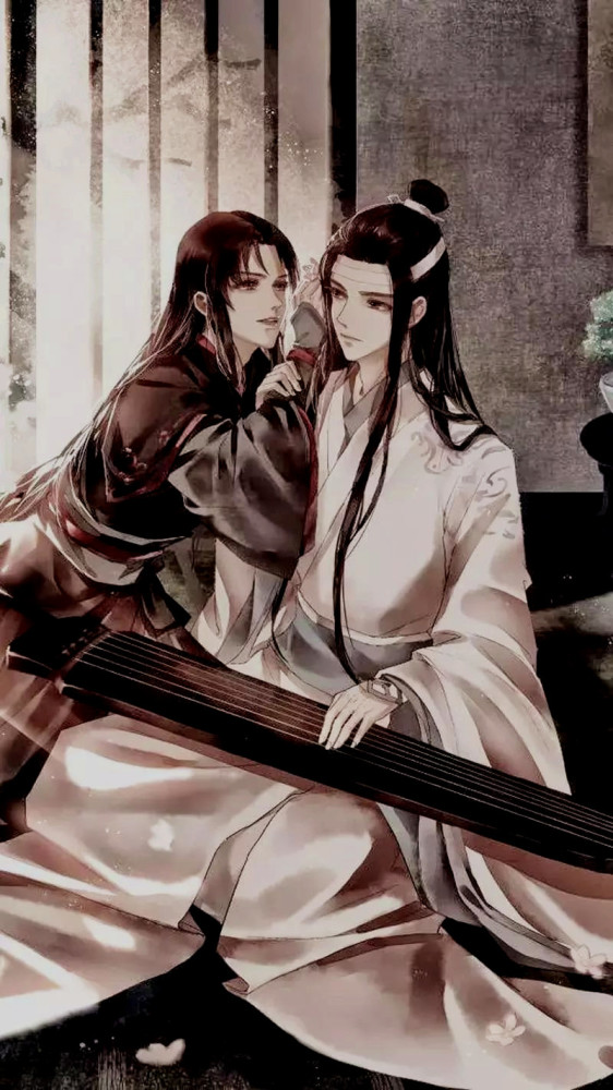 魔道祖师:魏无羡吹笛蓝忘机弹琴,画面好唯美