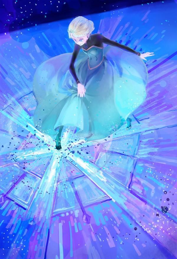 不同画师笔下的冰雪女王艾莎,美的让人不忍直视