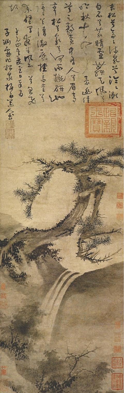中艺汇赏名画:喜作渔父图-来欣赏梅花道人吴镇作品吧