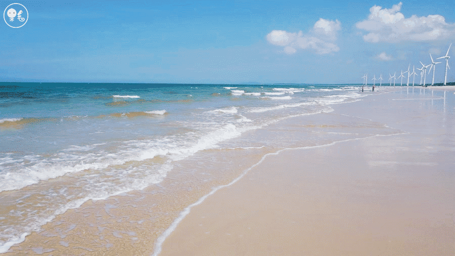 沙滩上虽偶有垃圾 但依旧遮挡不了它的美 有的朋友一定注意到后面的