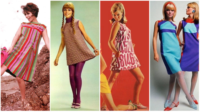 60年代的服装 彩色连裤袜