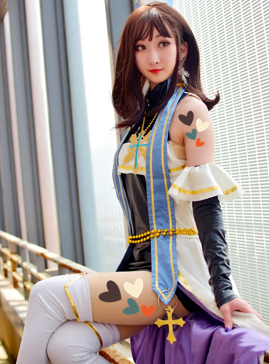 dnf奶妈cosplay正片,腿比栏杆还长一截,这谁扛得住?