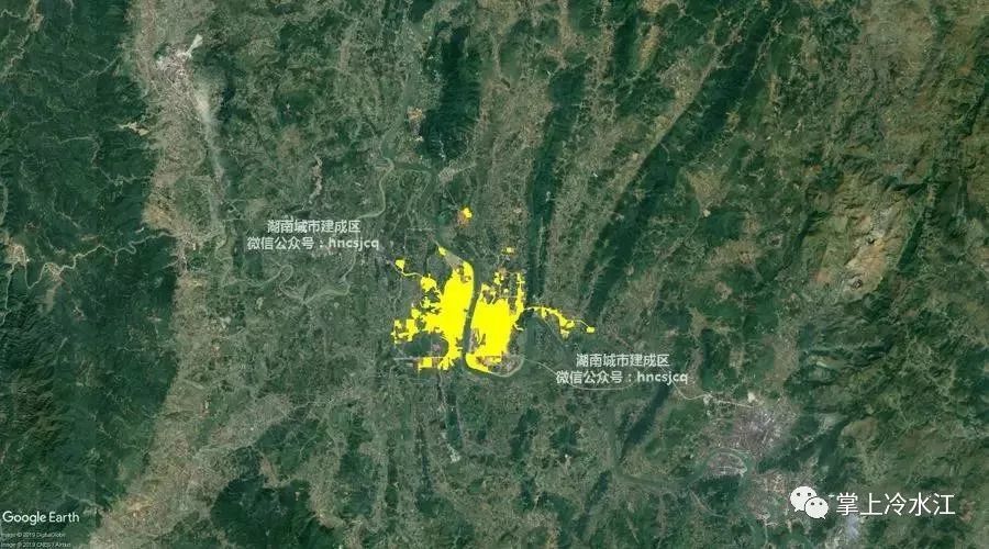 最新:卫星图片告诉你,新化,冷水江,涟源,双峰城区面积