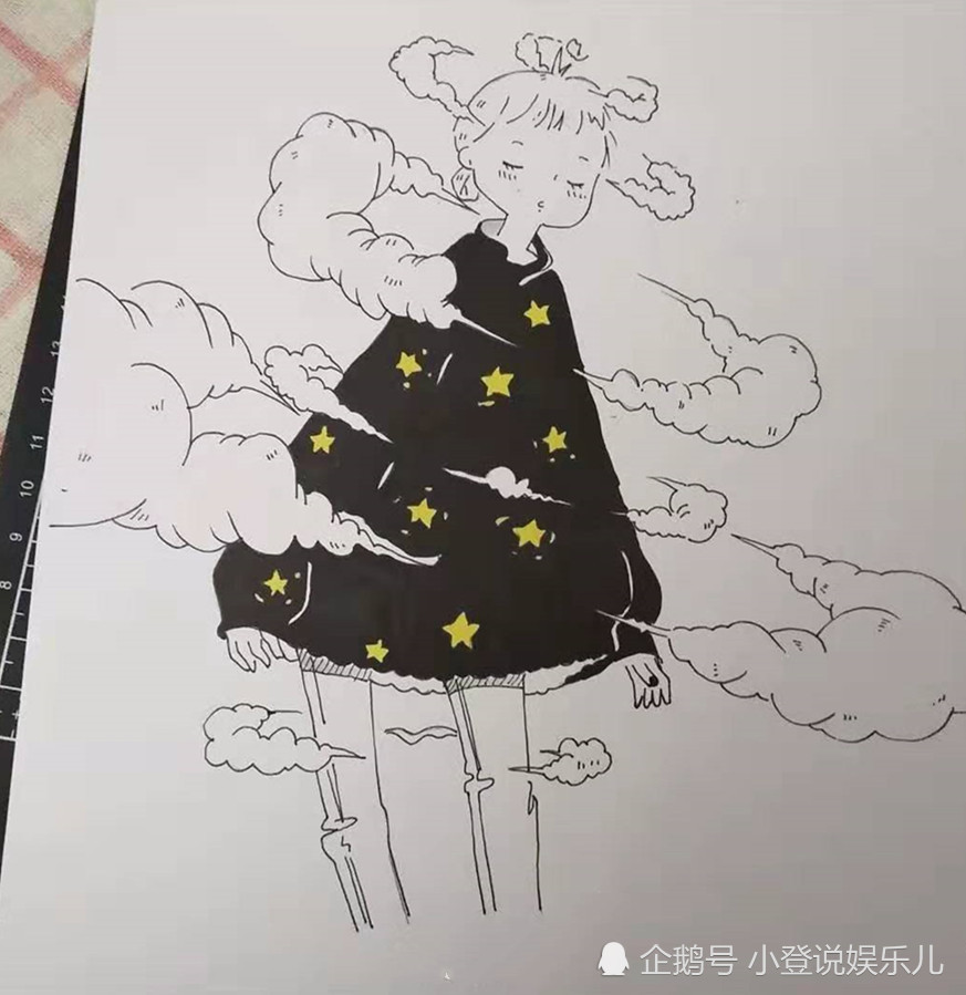 卡哇伊·手绘·告白简笔画:你看天上的那片云,像不像我生的闷气