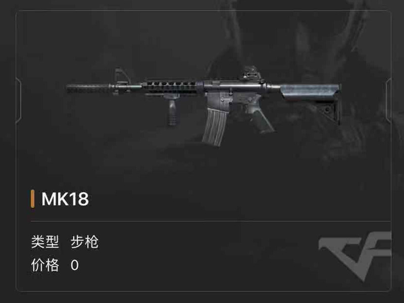 其次是mk18,这把mk18外形与m4a1非常的相似,增加了消音器和垂直握把