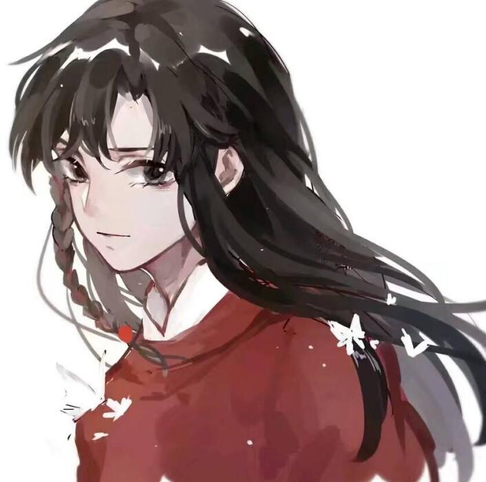 《天官赐福》古风控壁纸:图一花城为谢怜撑伞,身披红霓裳,真暖