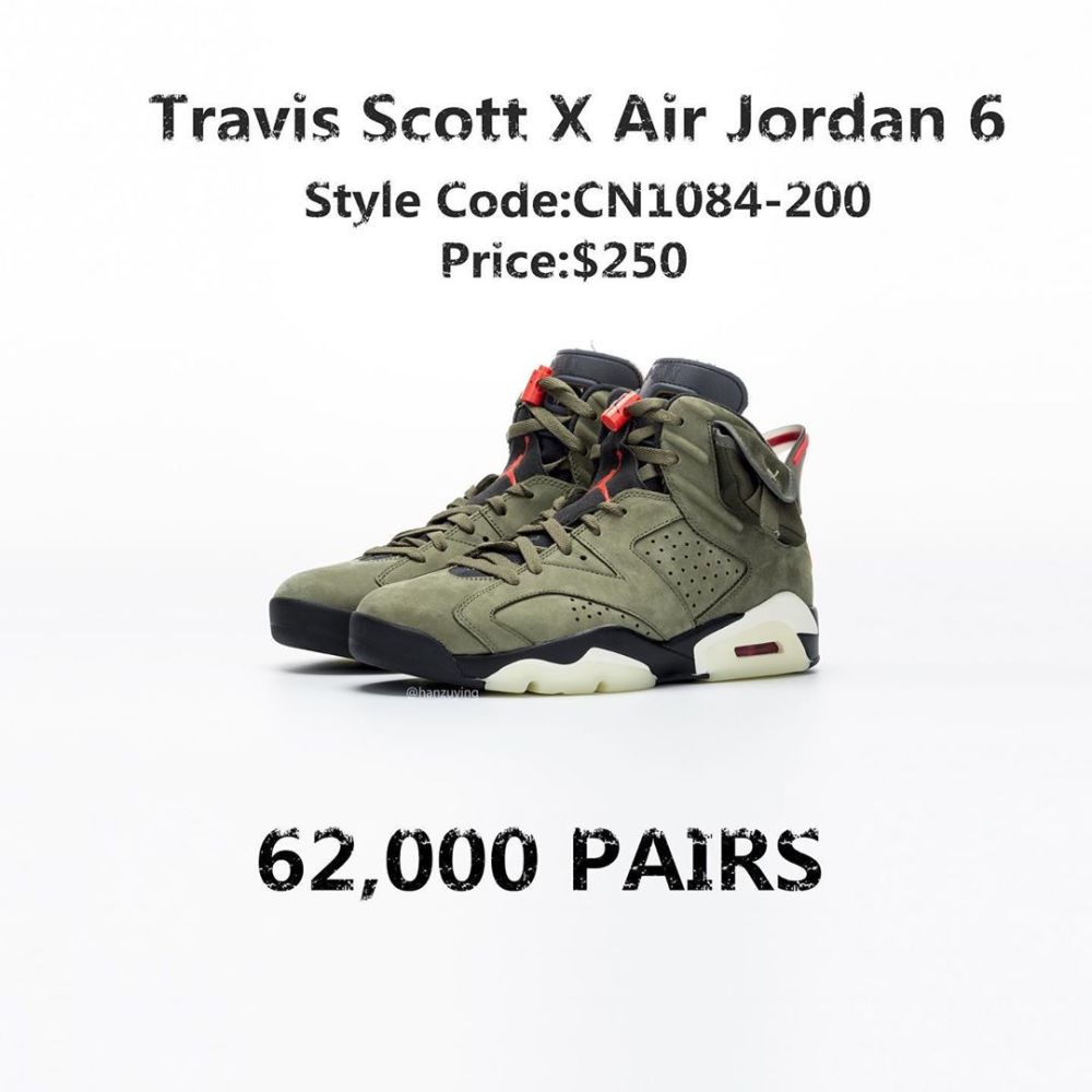 travisscott x aj6 将于十月登场?