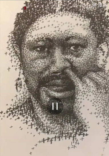 东北小伙字手写上万字画出李现,看到成品后,网友:高手