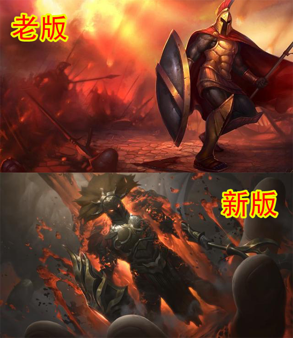 潘森重做新老原画对比:大夏武士英仙座成功翻身 屠龙勇士仍霸气