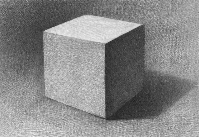 石膏几何体素描作品欣赏 适合素描初学者