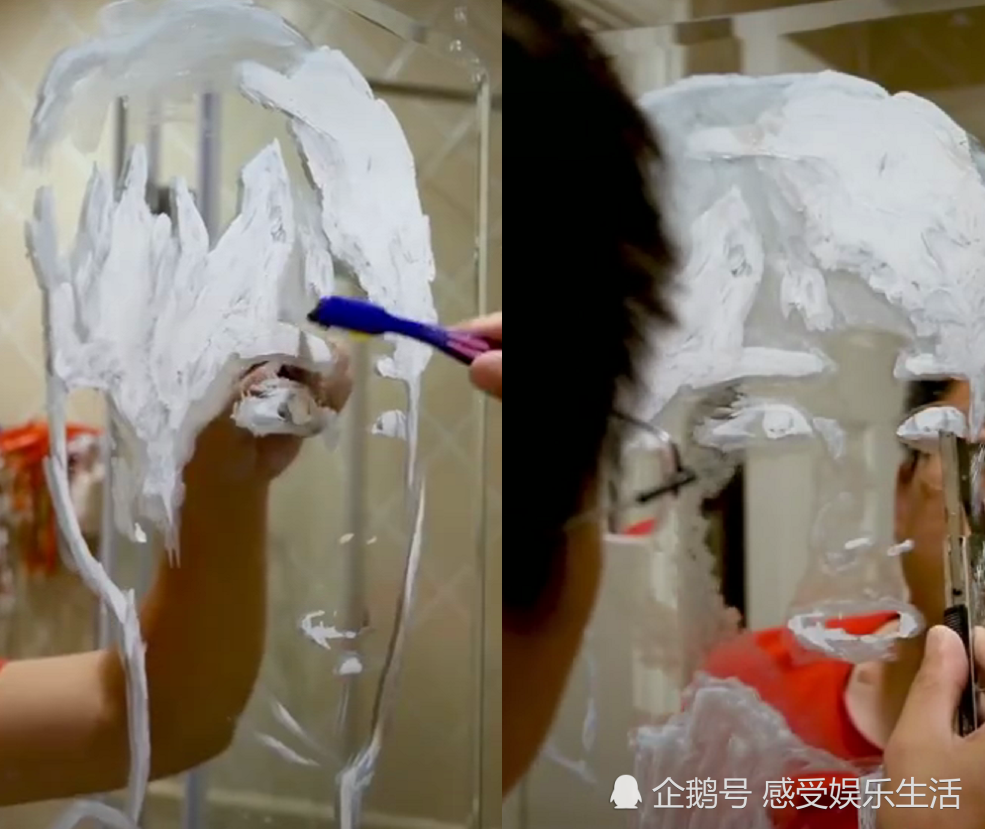 美术生在镜子上挤牙膏 涂抹一通成人像 看到最后 这是神仙手吧 看点快报