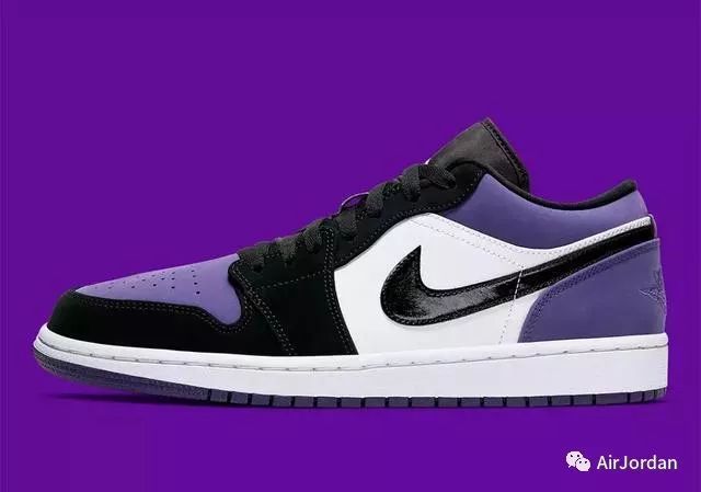 air jordan 1 low court purple 低帮 aj 1黑紫脚趾,本周六发售!