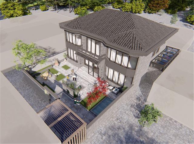 5万自建新中式别墅,幽居庭院,羡煞旁人
