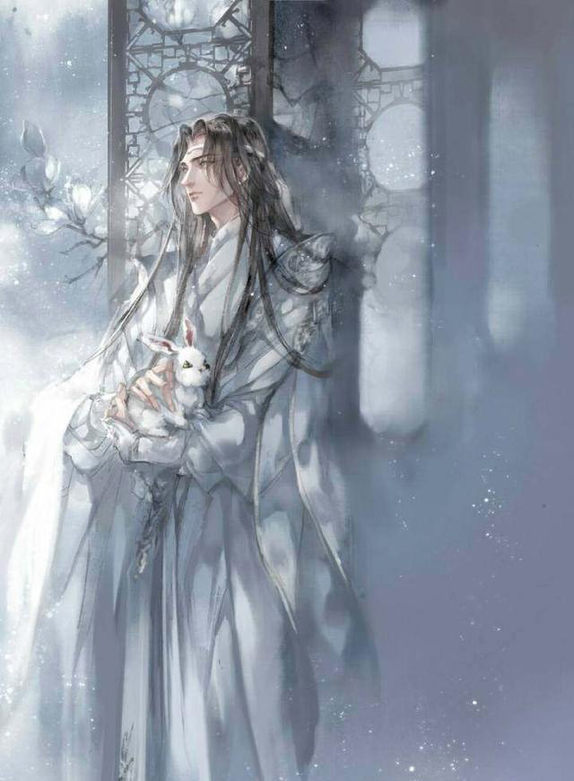 《魔道祖师》古风梦幻壁纸:图二蓝湛背着魏无羡,好贴心的男孩子