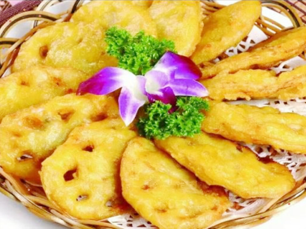 香煎藕夹,味道鲜美,清脆爽口,让您越吃越上瘾