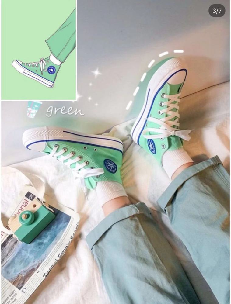 最近火了这一系列帆布鞋,款款呆萌又平价,搭校服潮到爆!