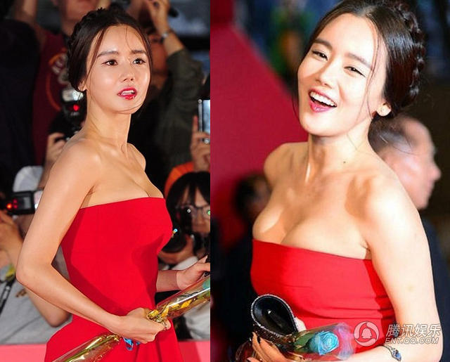 韩国女星走红毯太拼 花式抢镜超乎想象