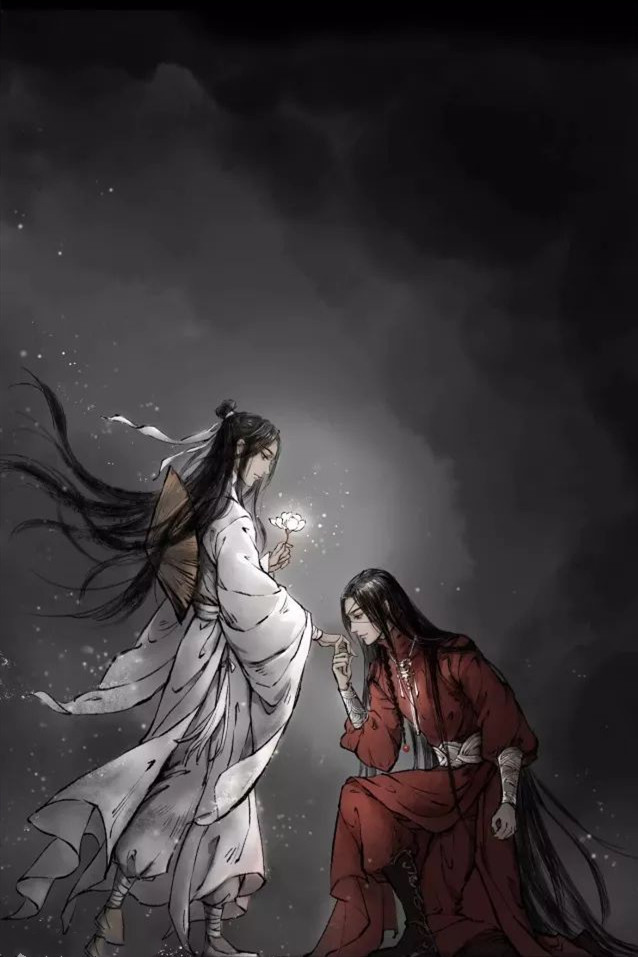 《天官赐福》壁纸:花城vs谢怜,三千花灯,玲珑骰,都只为一人